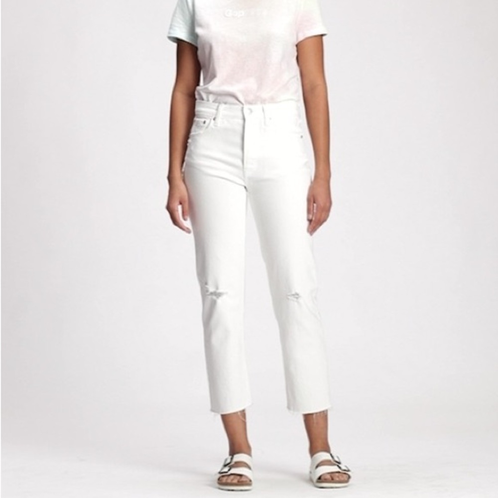 Gap High Rise Destructed Cheeky Straight Jeans
